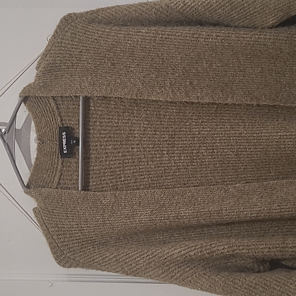 Express Green Duster Cardigan - Picture 3 of 6